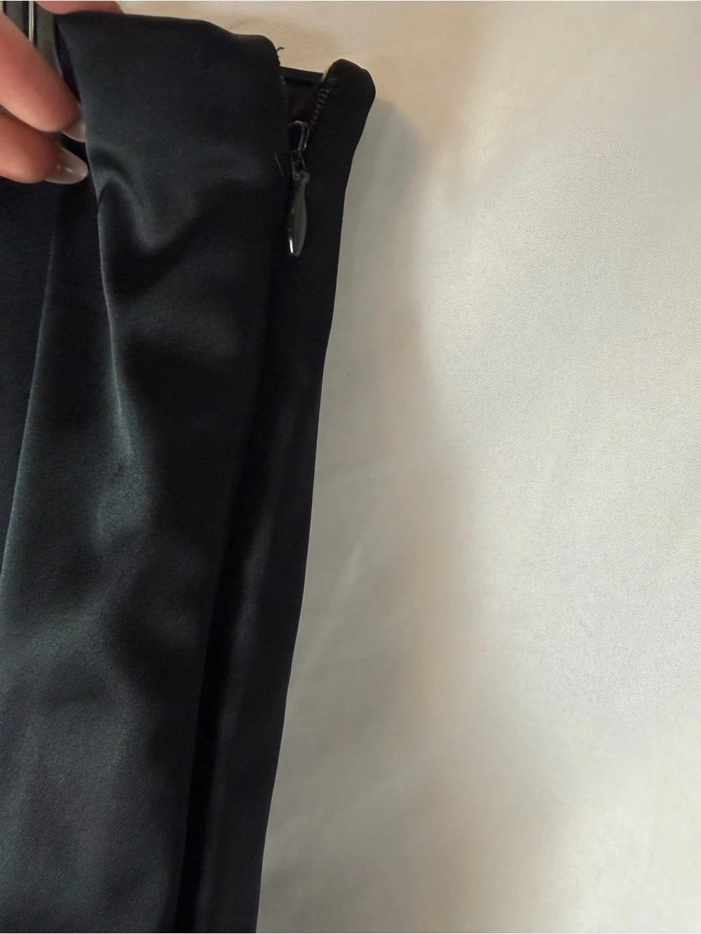 Abercrombie & Fitch Black Satin Midi Slip Skirt XL Quiet Luxury Capsule Wardrobe